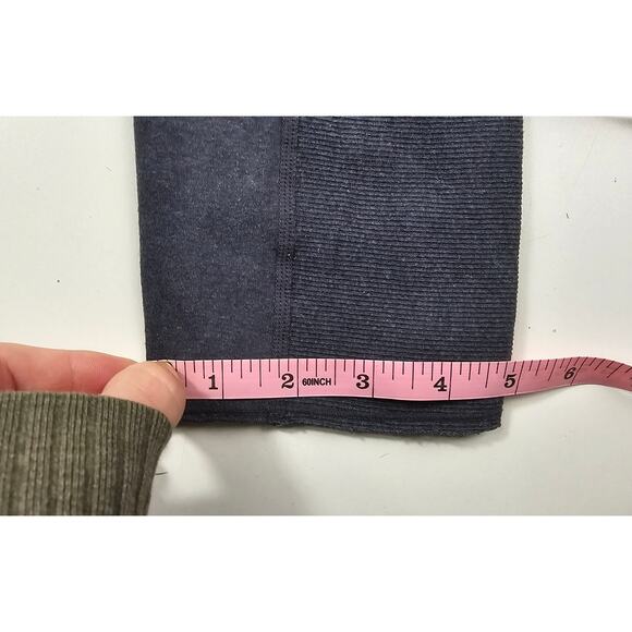 Lululemon sz 6 dark grey ribbed knit leggings full ankle lounge performance - Picture 5 of 8